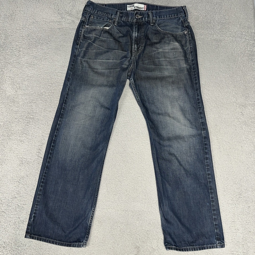 VTG Levi's 569 Jeans Men 33x30 Blue Denim Loose Straight Distressed Batwing Y2k